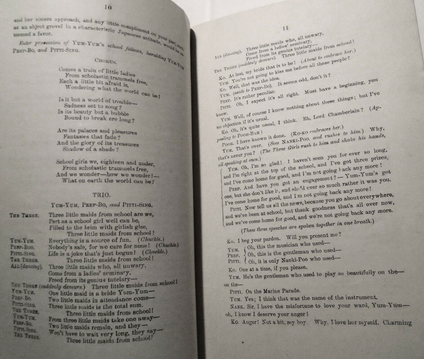 1885 The Mikado, or, The Town of Titipu, by Arthur Sullivan; W S Gilbert
