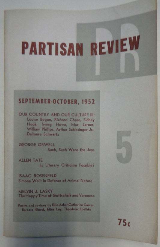 Partisan Review,  September-October, 1952 - George Orwell, et al