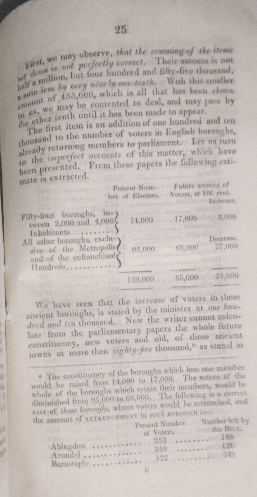 1831 The New Constitution : "The bill, the whole bill, and nothing but the bill"