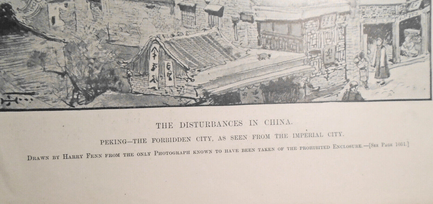 Peking, the Forbidden City - Disturbances In China. Harper's Weekly Oct 22, 1898