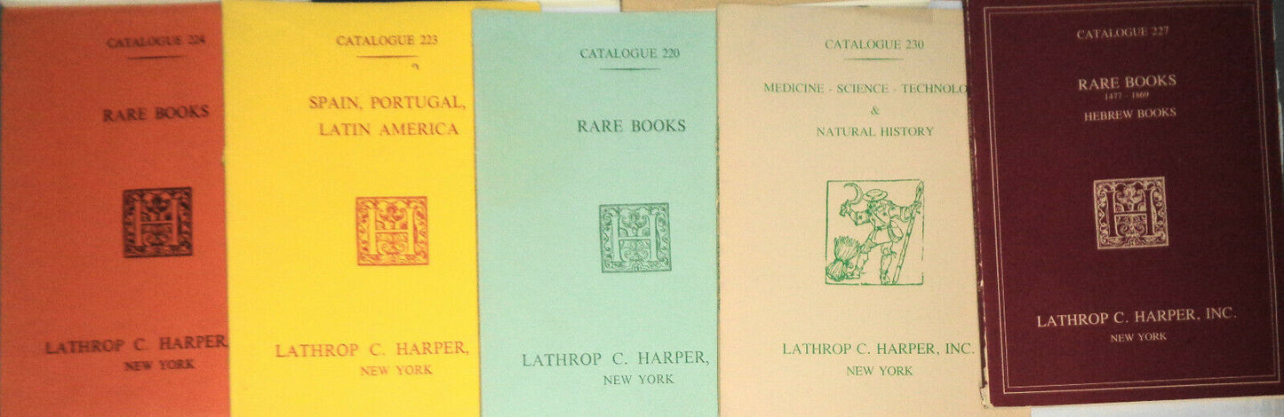 13 Lathrop C. Harper rare bookseller catalogs: Science, medicine, uncommon etc