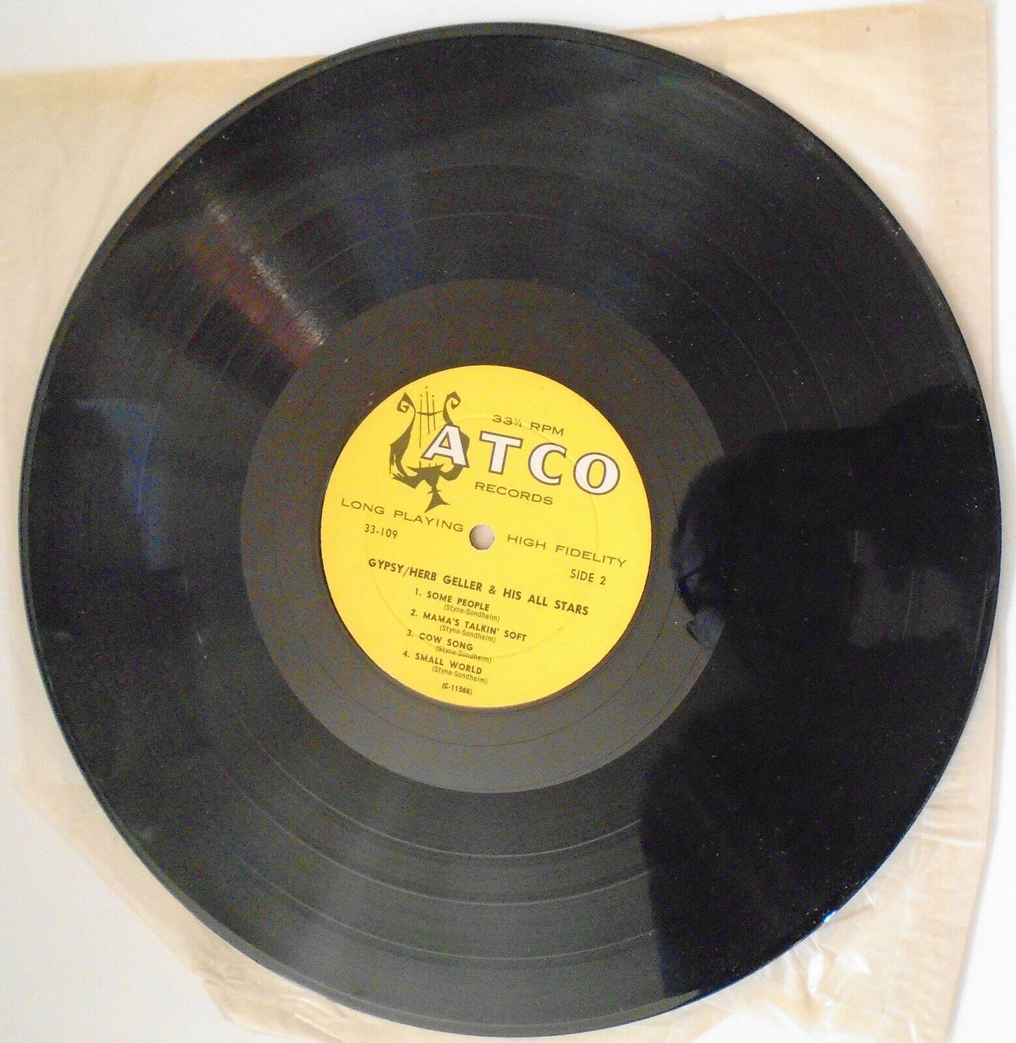Gypsy:  Jule Styne & Stephen Sondheim's Music LP - Herb Geller And His All Stars