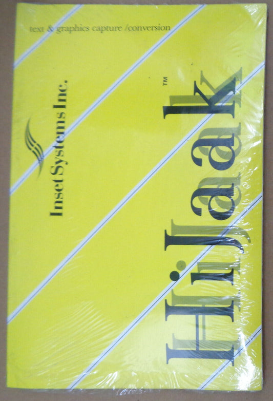 Hijaak: text and graphics capture conversion - Version 1.1b 1987, 5 1/4"  Unused