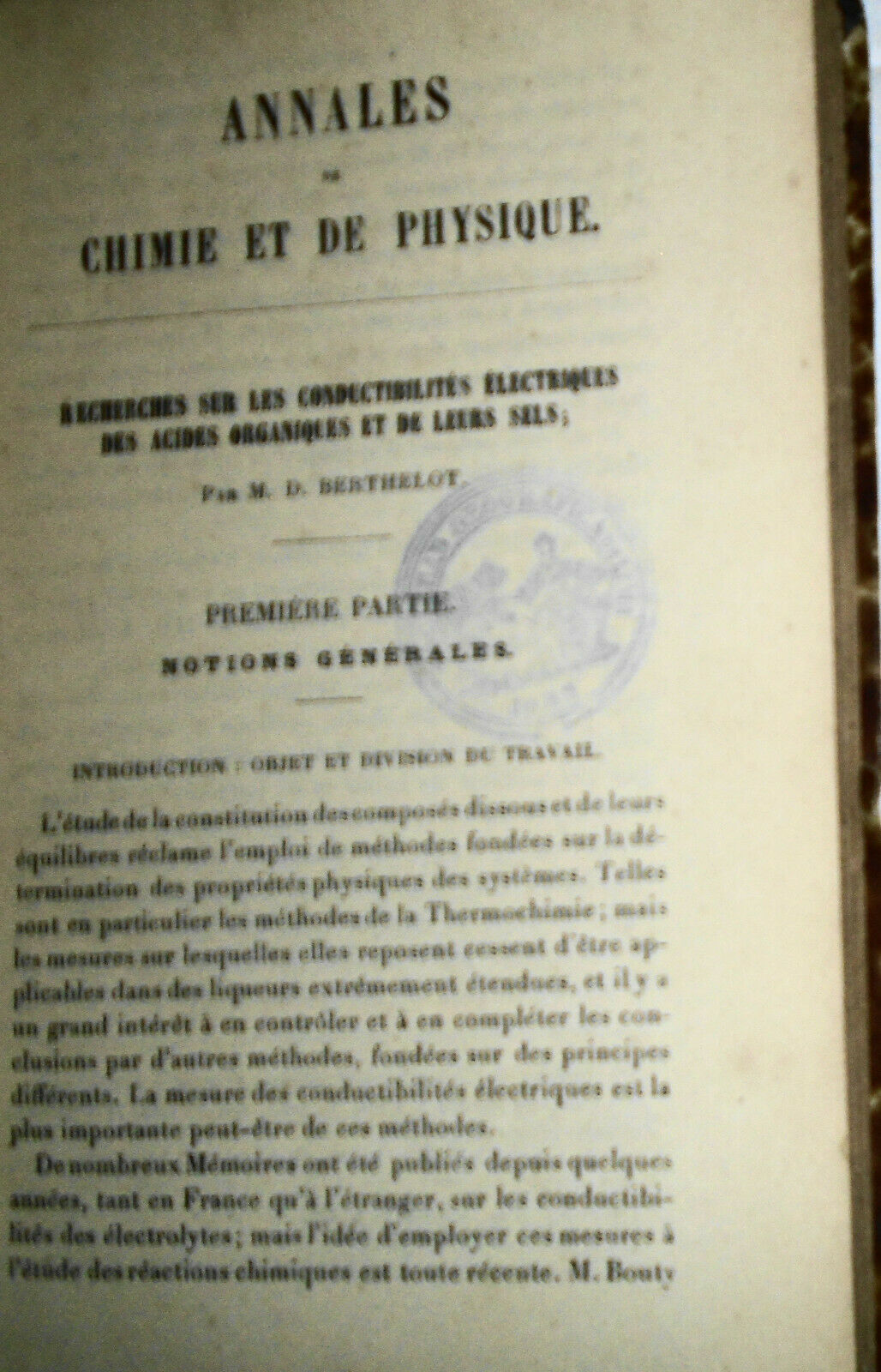 1891 Annales de Chimie et de Physique, Tome 23 - Berthelot, Pasteur, Becquerel