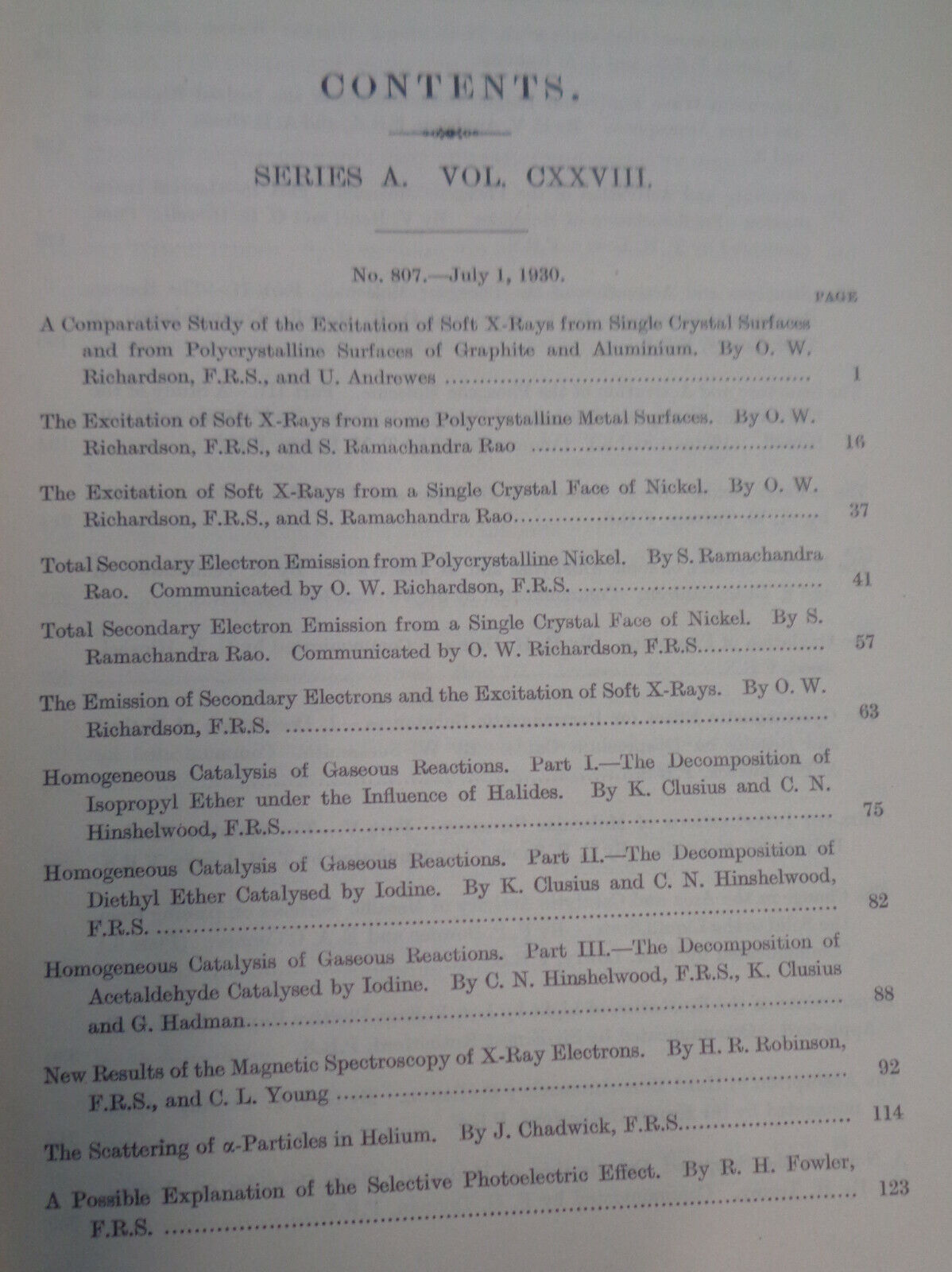 PROCEEDINGS OF THE ROYAL SOCIETY OF LONDON, Vol. 128 1930 - Einstein's equations