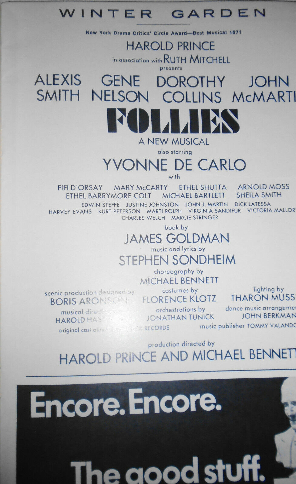 Candide, Follies & Pacific Overtures : 3 Sondheim Playbills