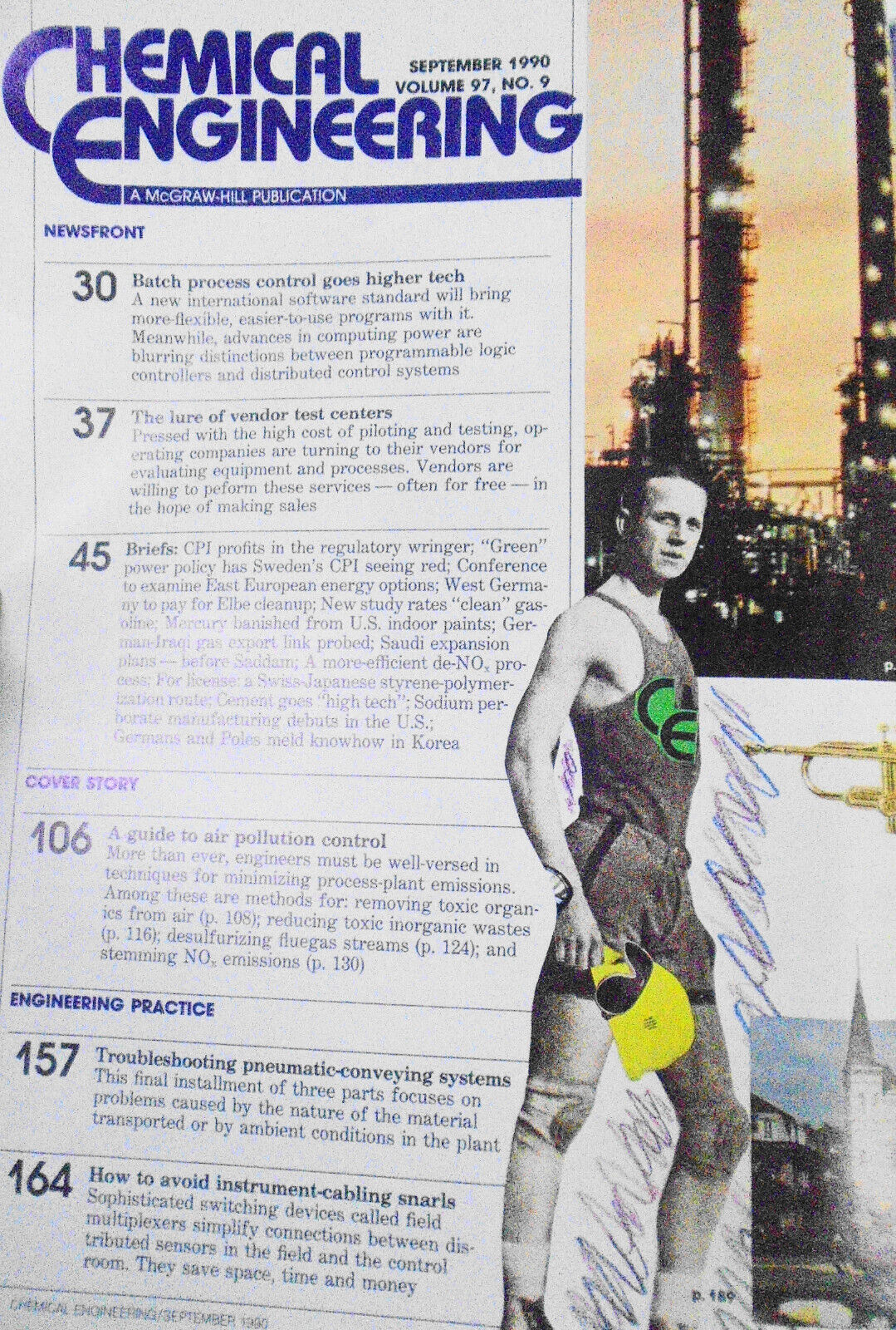 Chemical Engineering Magazine, September 1990. Wiping out air pollution, etc..