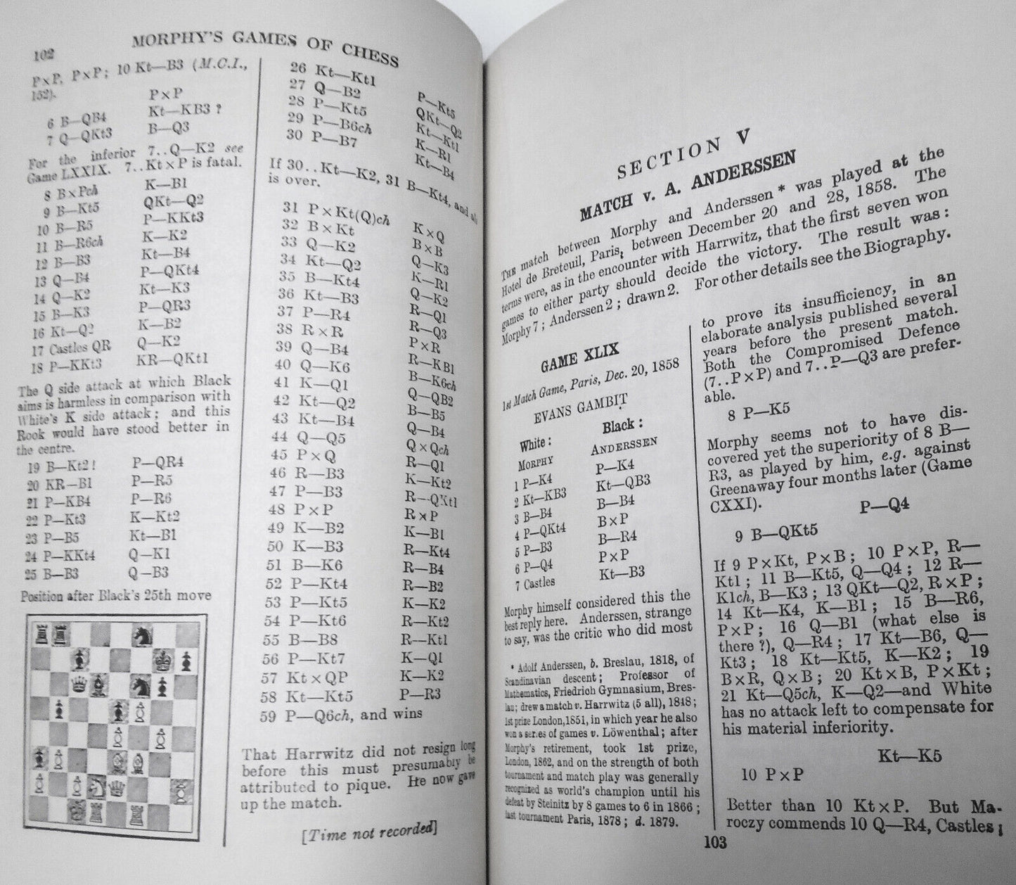 Morphy's Games, Alekhine 107 Battles, & Great Chess Games, by Fine - 3 books lot