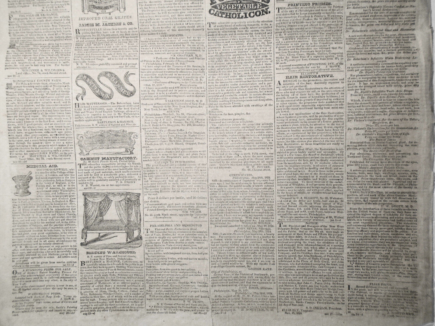 United States Gazette, January 18, 1825 - Guilty of intent to kill runaway slave