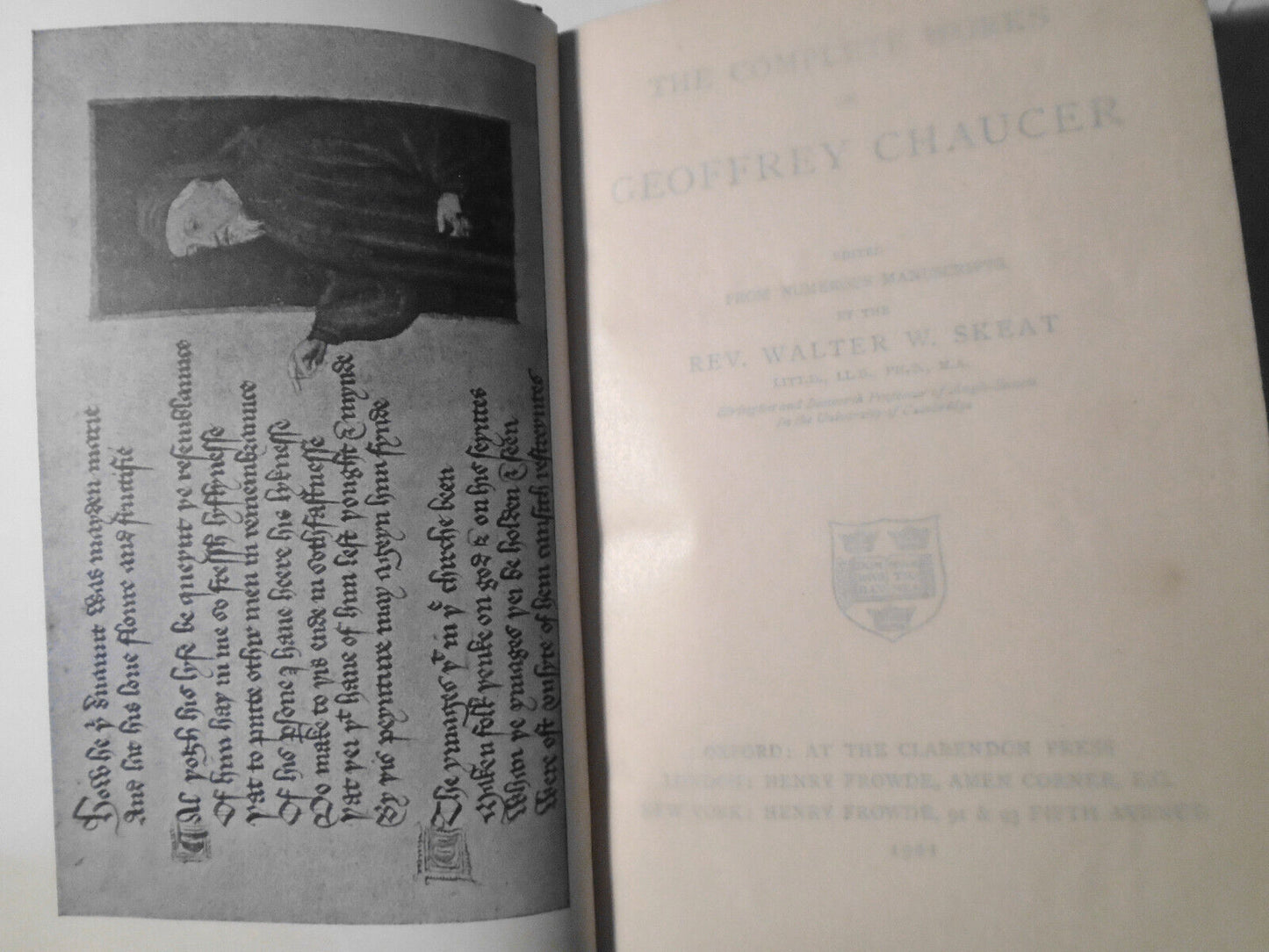 The Complete Works of Geoffrey Chaucer - 1901 - Fine Leather Prize Binding