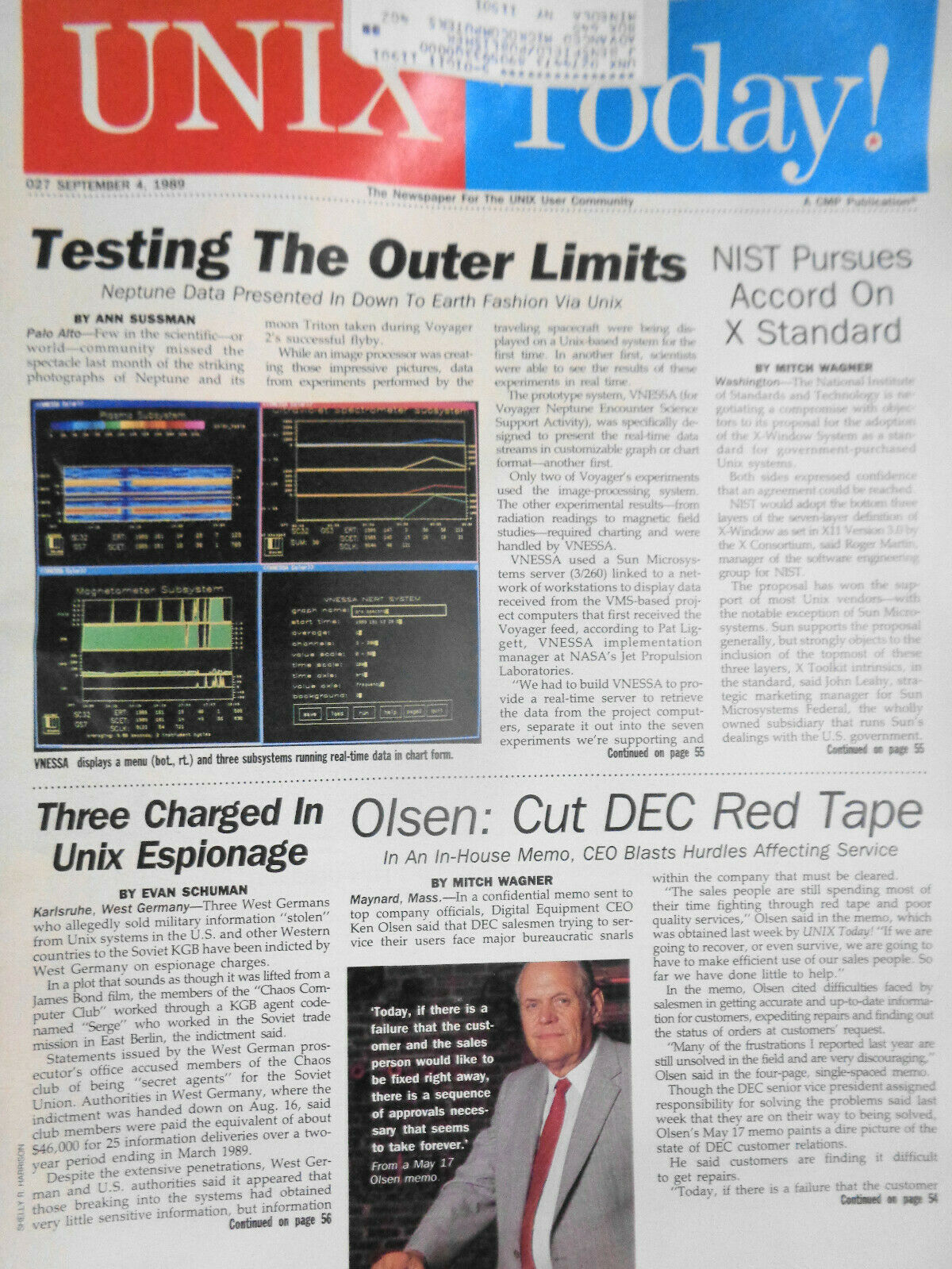 UNIX Today 1989/1990, 8 issues lot -  The Newspaper of open systems computing