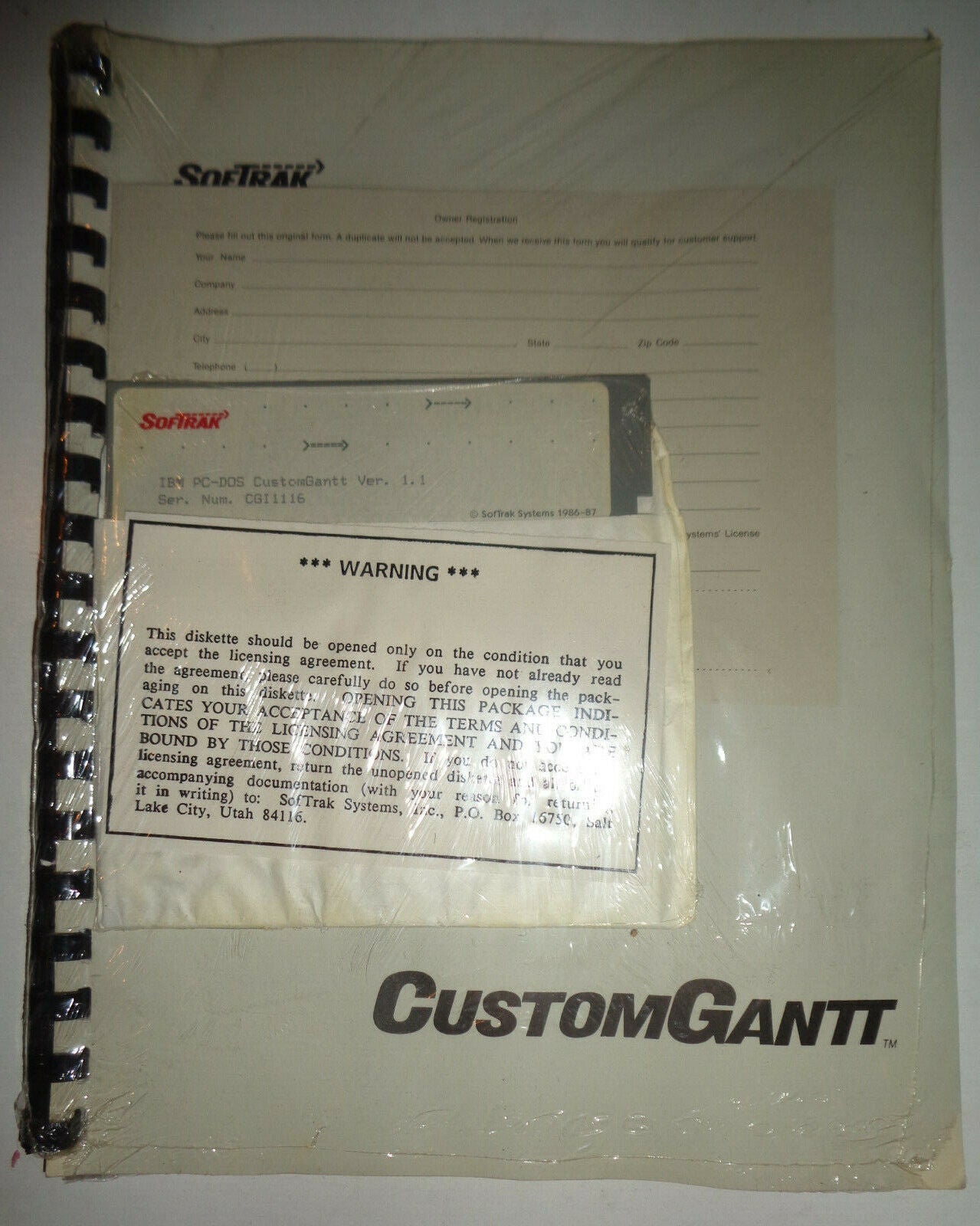 CustomGantt Version 1.1, by Softrak. 1987. For IBM PC-DOS ... SEALED. BRAND NEW