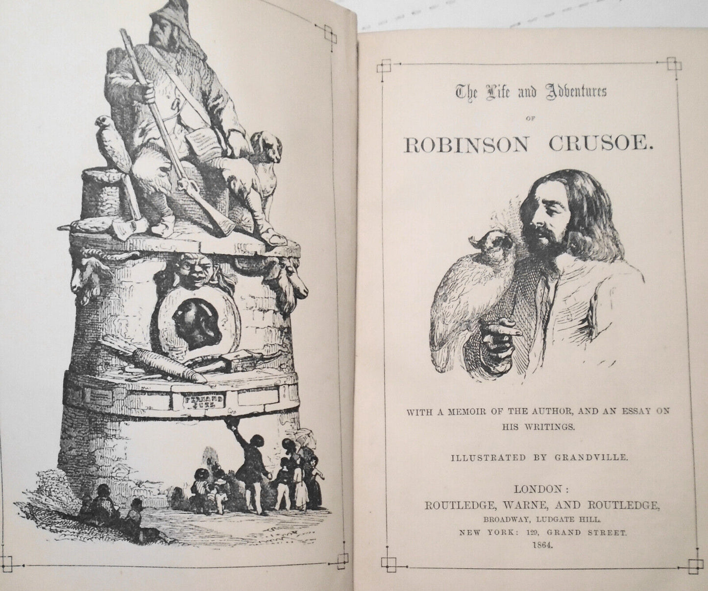 1864 The Life and Adventures of Robinson Crusoe, by Daniel Defoe