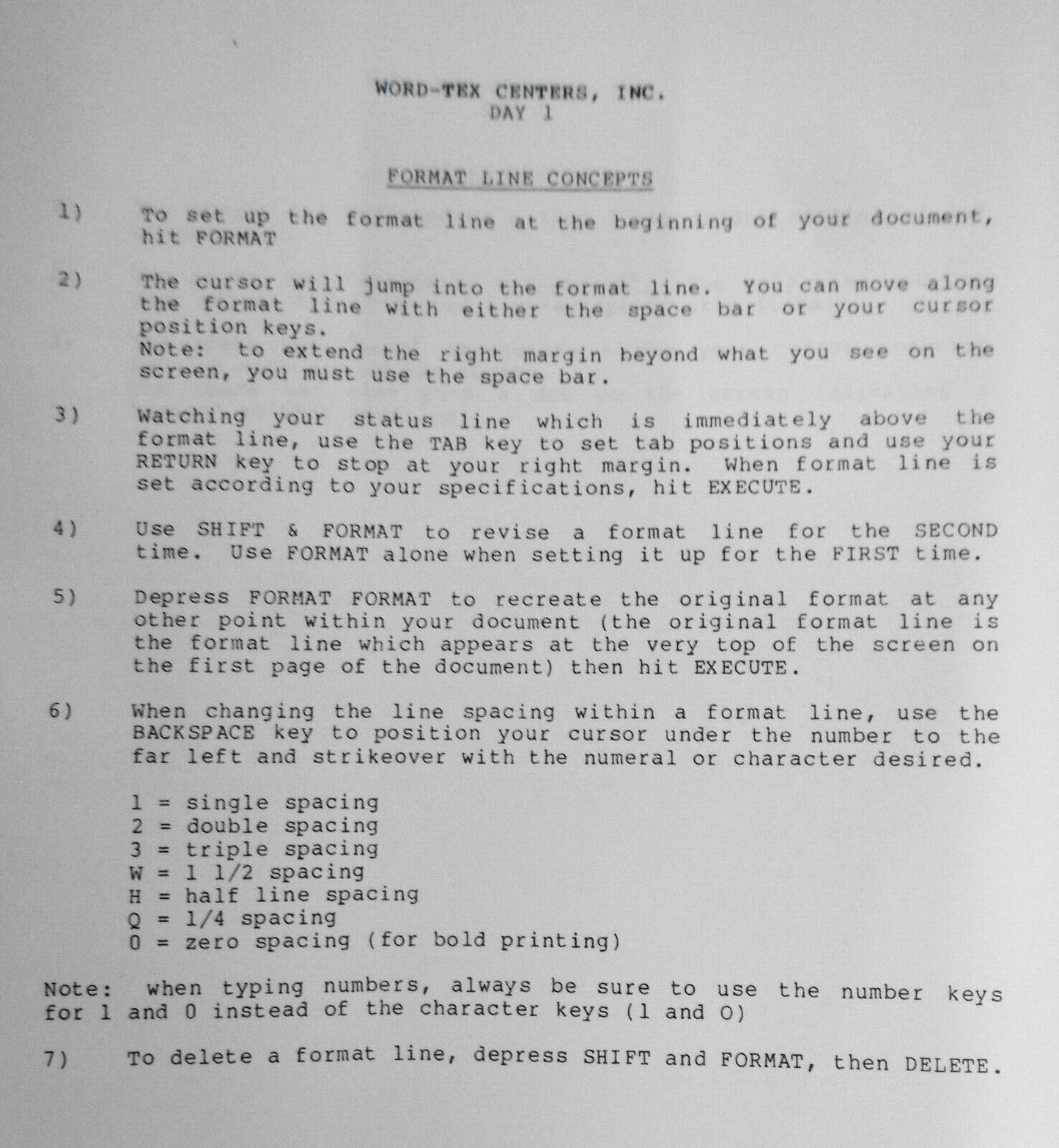 Word-Tex Wang Training Manual, 1983  - Word-processing and Mathematics