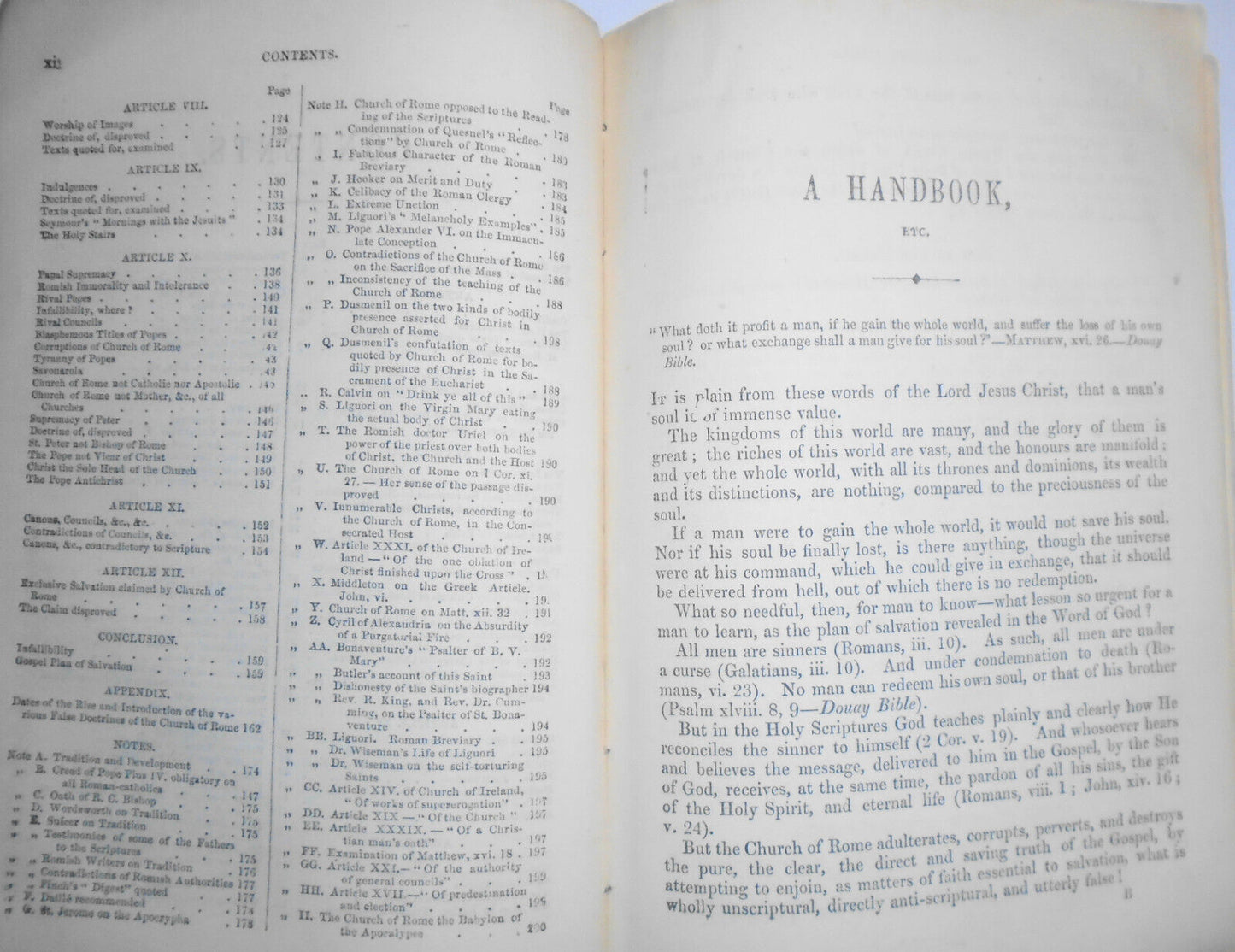 1870 A Handbook to the Romish Controversy, by Charles Stuart Stanford.