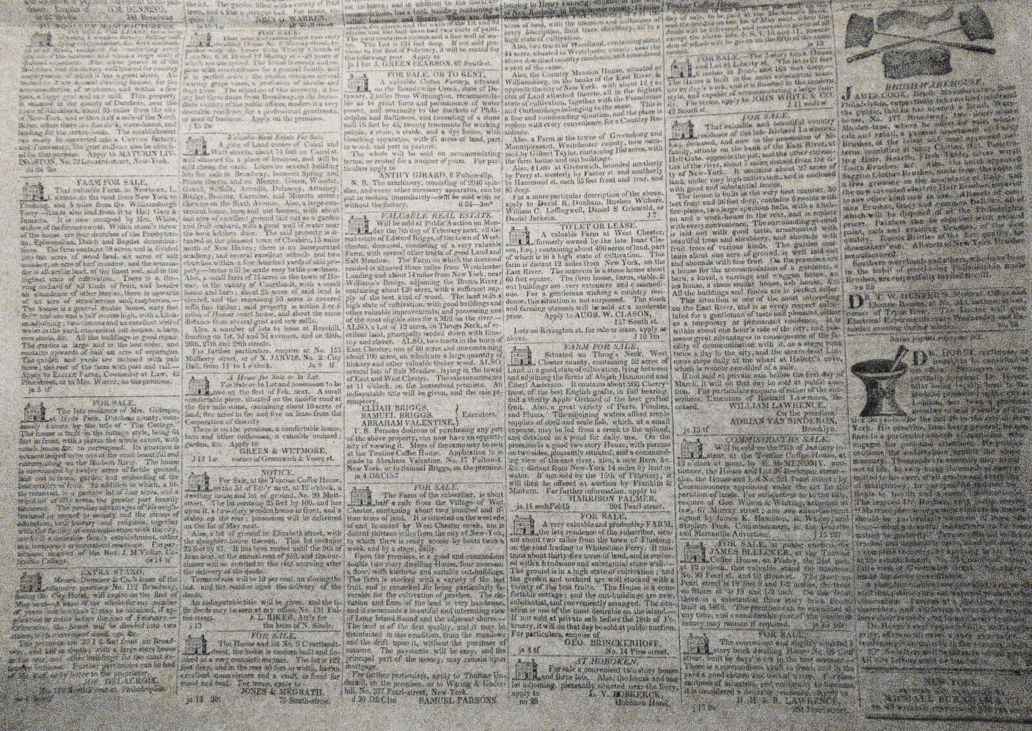 The New-York Evening Post, January 19, 1825. Original, DeWitt Clinton collection