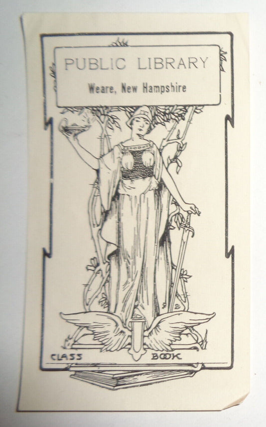 Weare, New Hampshire Public Library, Class Book- Ex Libris Bookplate