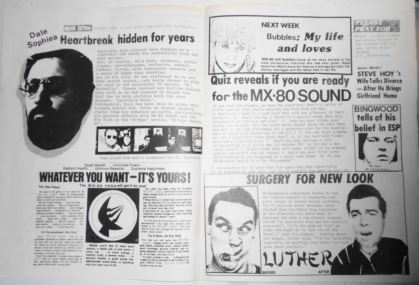 MX Missile, Vol. 7, No.11, 1981 - By MX-80 Sound on Ralph Records