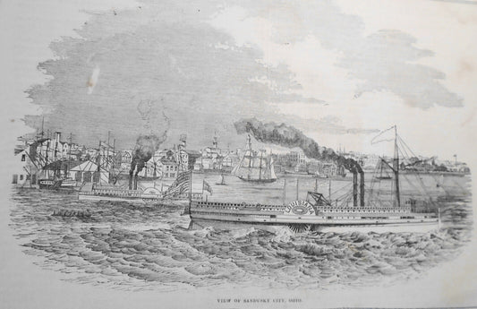 View of Sandusky City, Ohio - Gleason's Pictorial, January 10, 1852