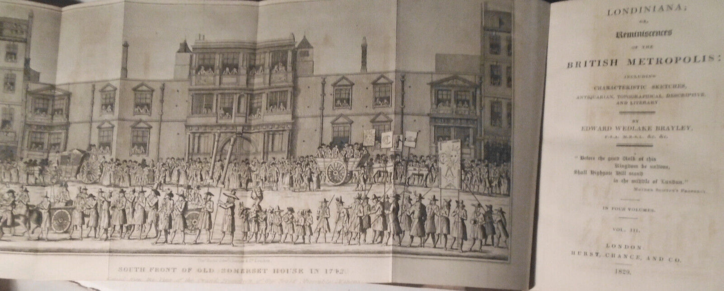 Londiniana - 4 volumes 1829. - Anecdotes about London - with 103 plates