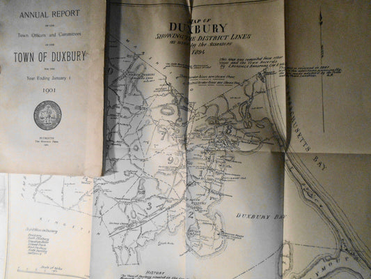 1901 Annual Report of the Town Officers and Committees of Duxbury, MA. With map