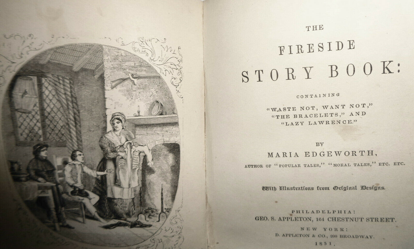 1851 THE FIRESIDE STORY BOOK, by Maria Edgeworth