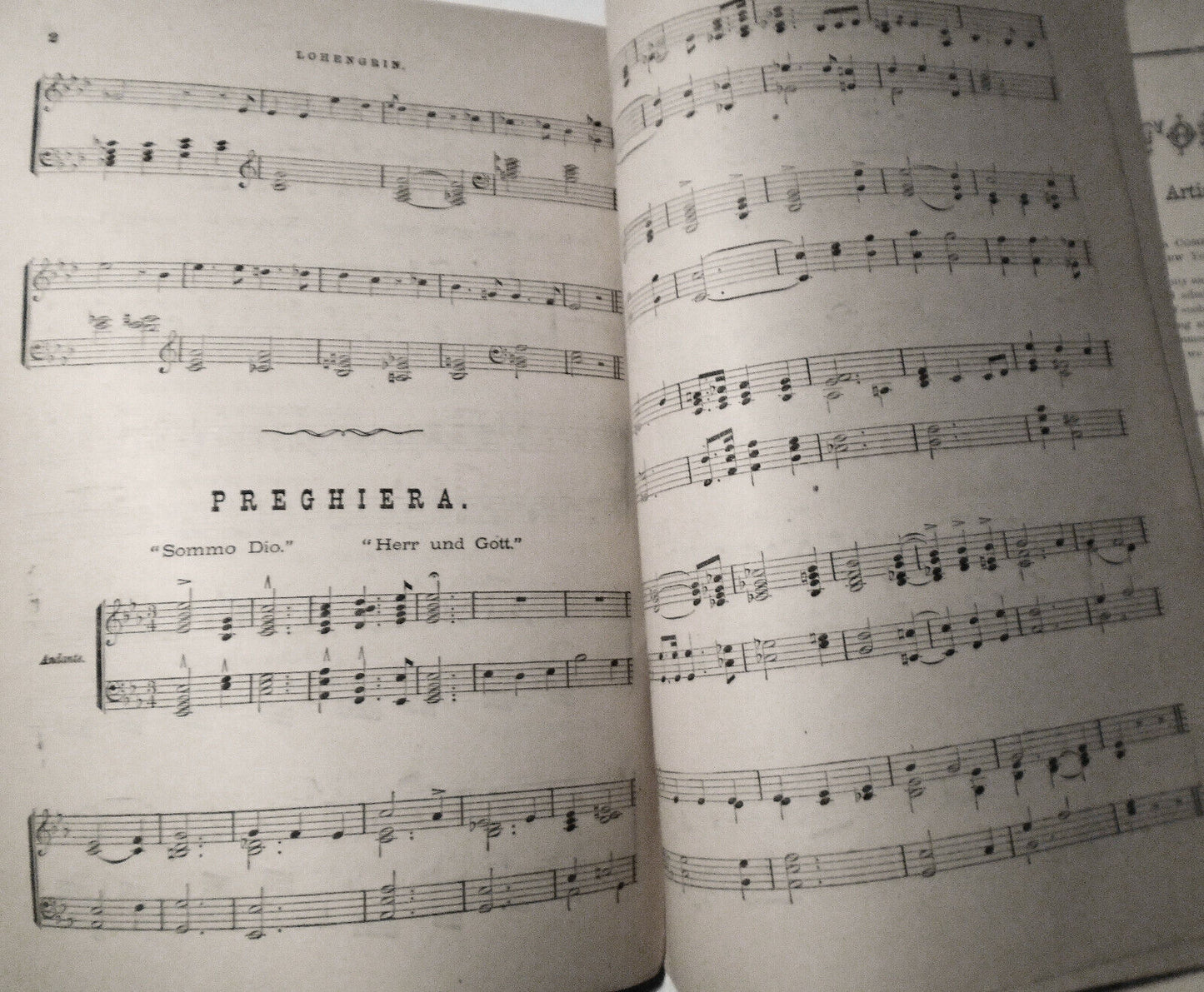 Lohengrin, opera in three acts, by Richard Wagner [1874]. Dual Language