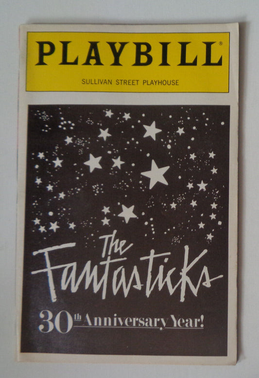 The Fantasticks - Playbill - May 1989 / 30th Anniversary Year.