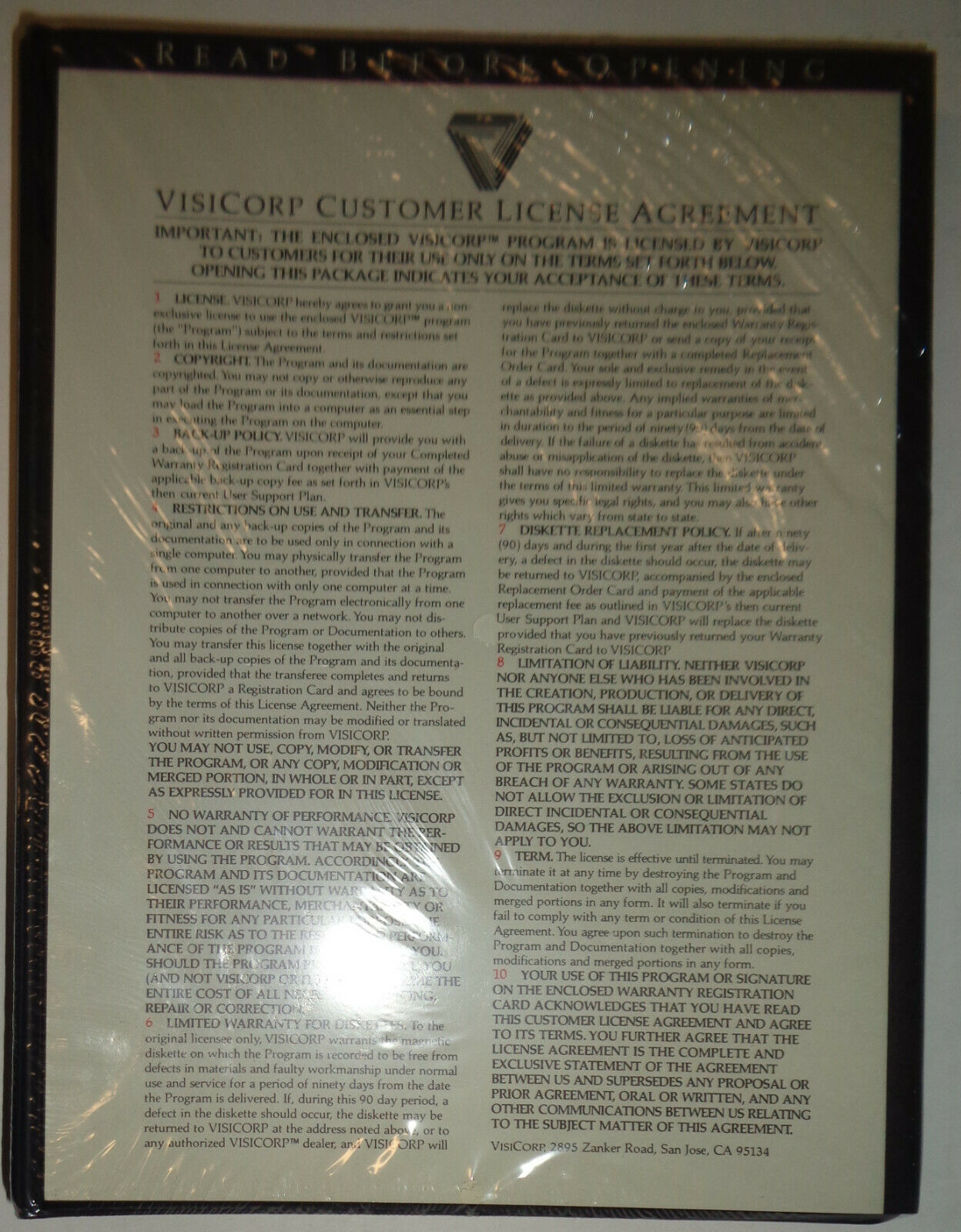 VisiTrend/Plot by Visicorp. 1983 for IBM PCs. Unopened.