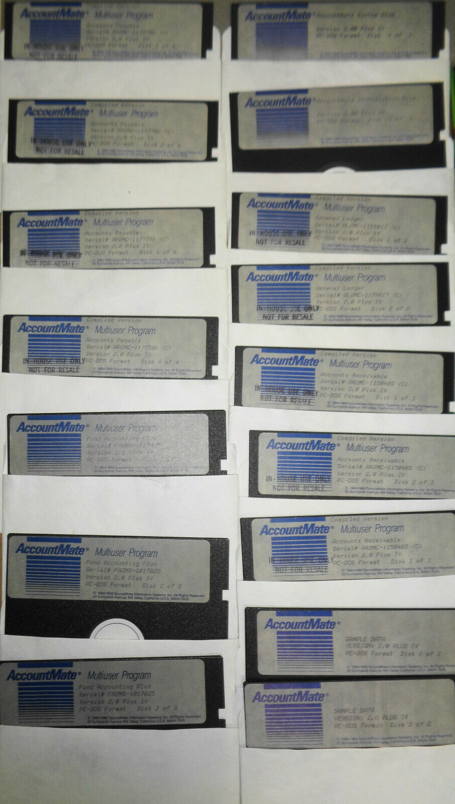 AccountMate Multiuser: General Ledger AR AP Payroll JobCost Source Code 1988 NEW