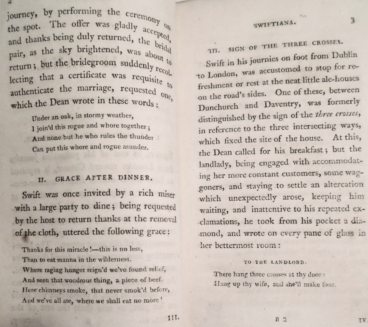 1804 Swiftiana - 2 vols anecdotes on Jonathan Swift author of Gulliver's Travels