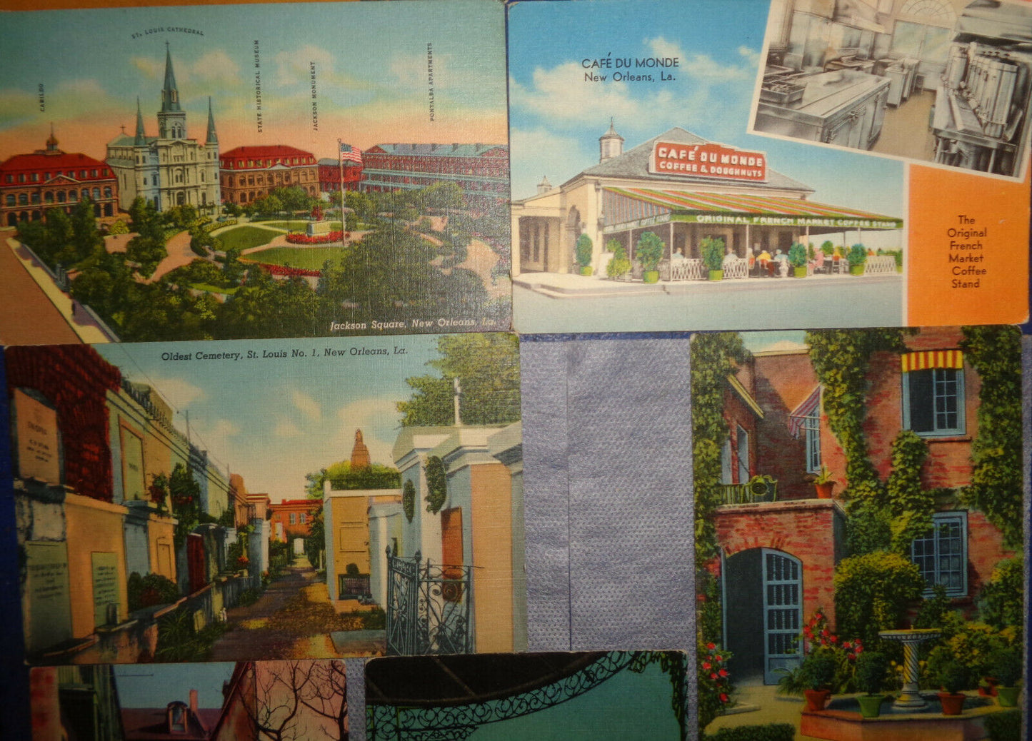 10 Antique New Orleans Postcards - Curteich Chicago Colortone