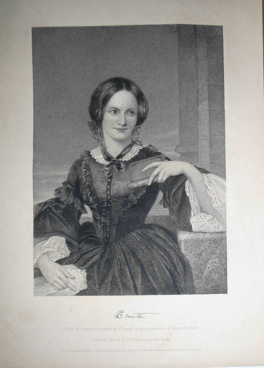 Charlotte Bronte - steel engraving - 1876 - Duyckinck Internationale Gallerie