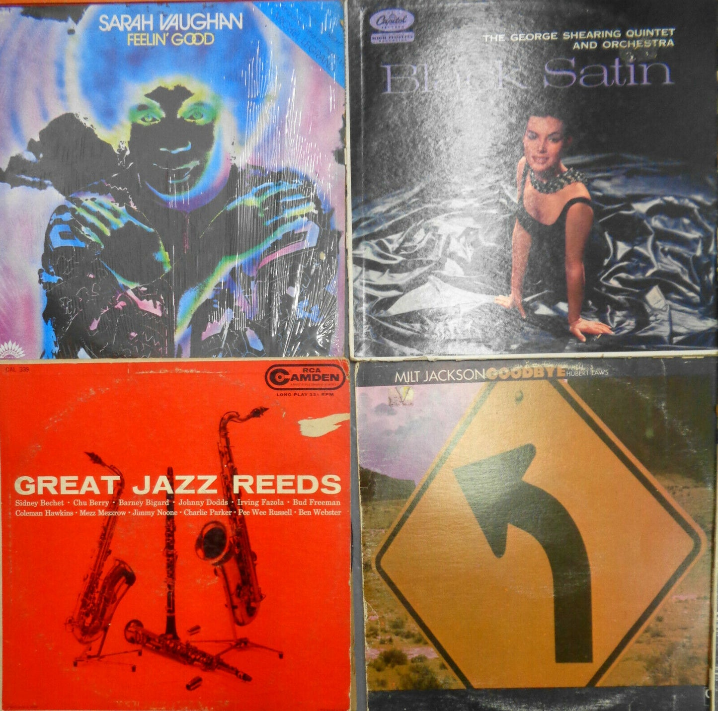 16 Jazz LPs Lot: Bird JJ Getz Terry Oscar MJQ Eldridge Sassy Gato Pee Wee Joya..