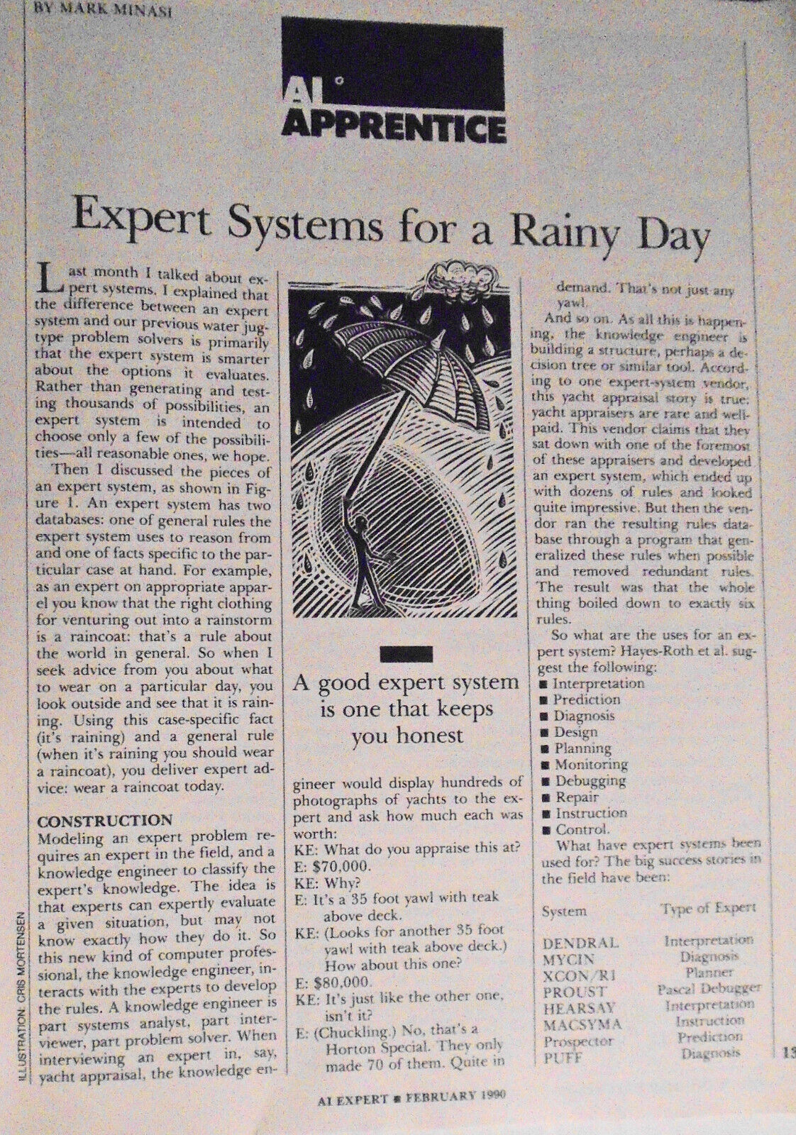 2 vintage Artificial Intelligence magazines : AI Expert, Dec. 1987 & Feb. 1990