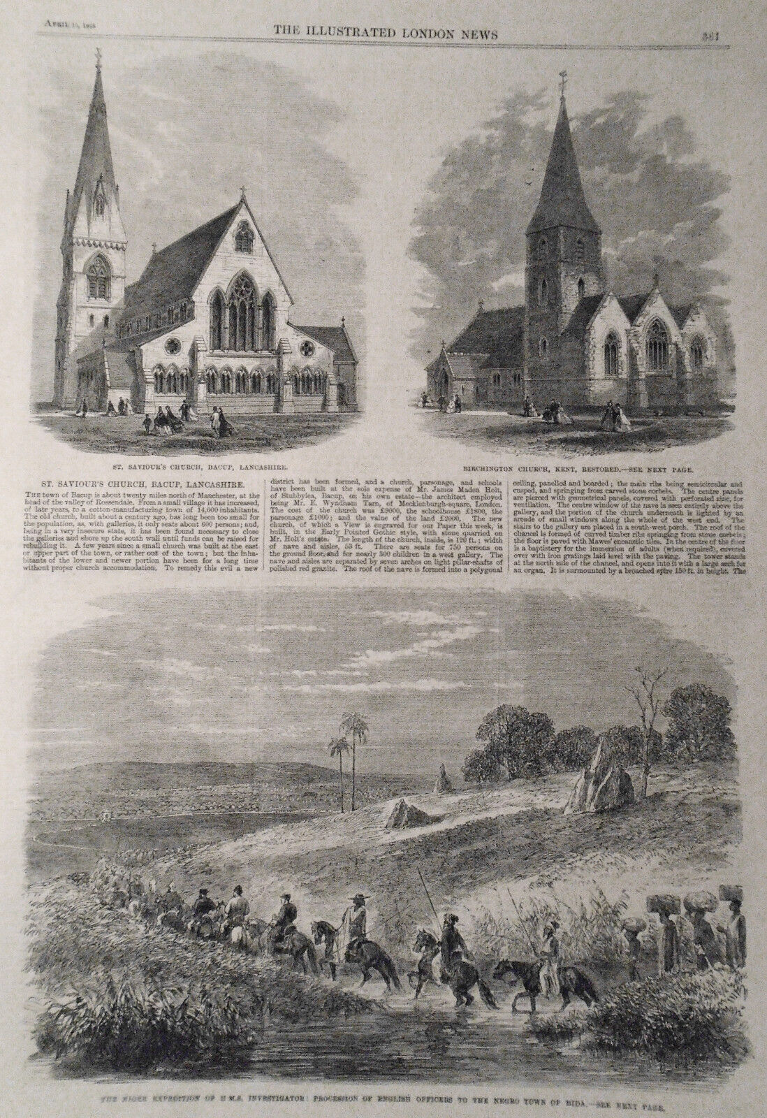 The Illustrated London News - April 15, 1865 -  Prince of Wales, etc