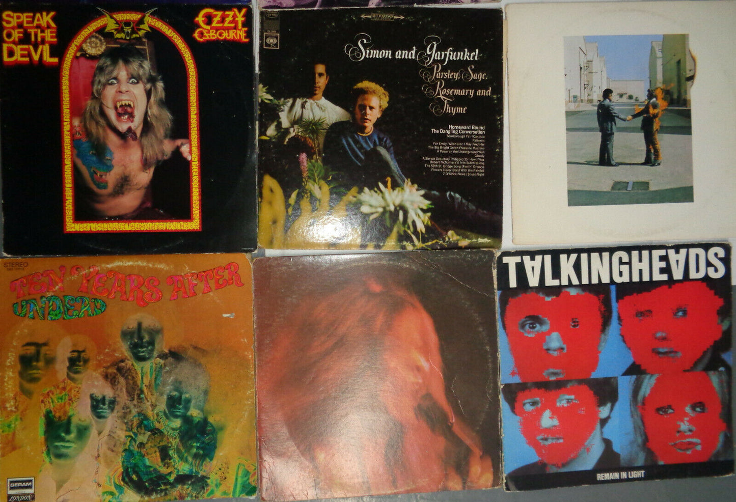 12 Rock LPs - Joplin Stones Van Halen Pink Floyd Talking Heads Groupies Stewart