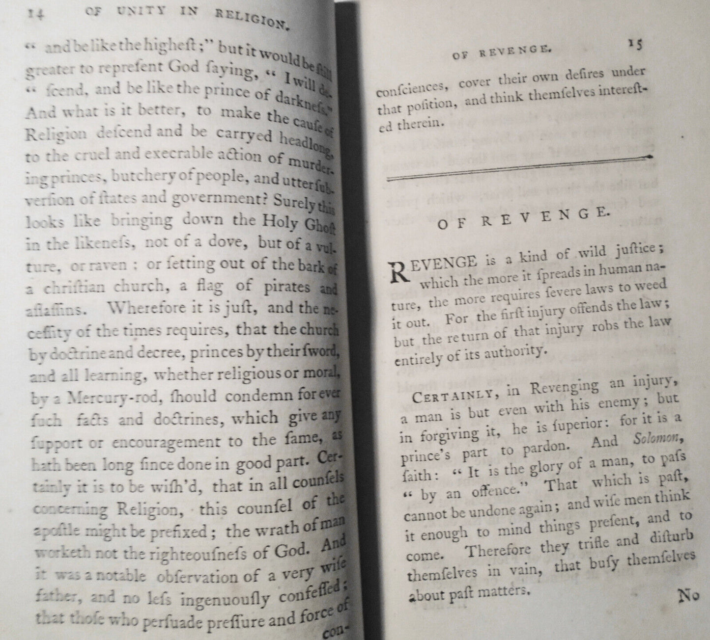 1787 The essays of Francis Bacon, In two volumes. Full leather. Very Good.