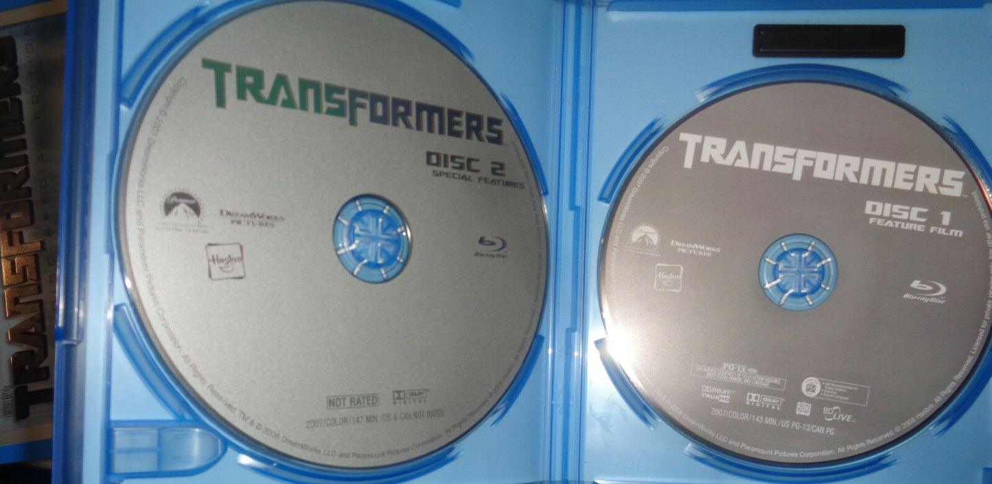 Transformers (Blu-ray, 2008, 2-Disc Set, Special Edition Widescreen) - Like New