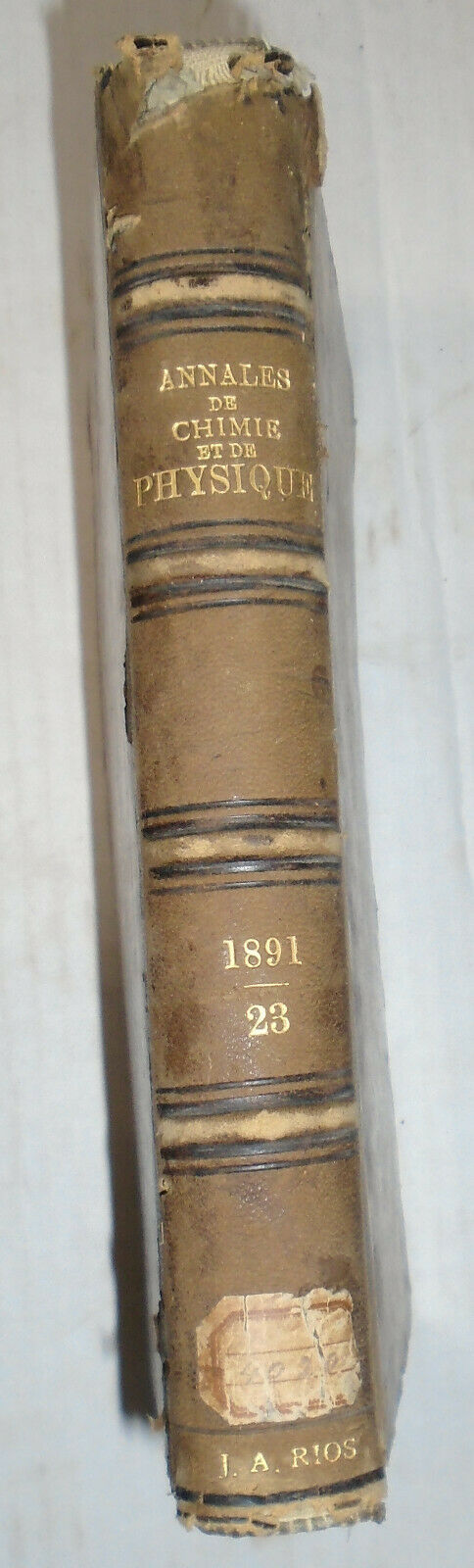 1891 Annales de Chimie et de Physique, Tome 23 - Berthelot, Pasteur, Becquerel