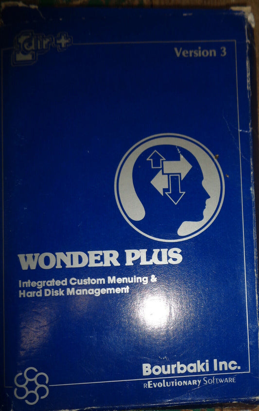 Wonder Plus [1Dir Plus] by Bourbaki Inc., Version 3.02, 1988 - DOS shell