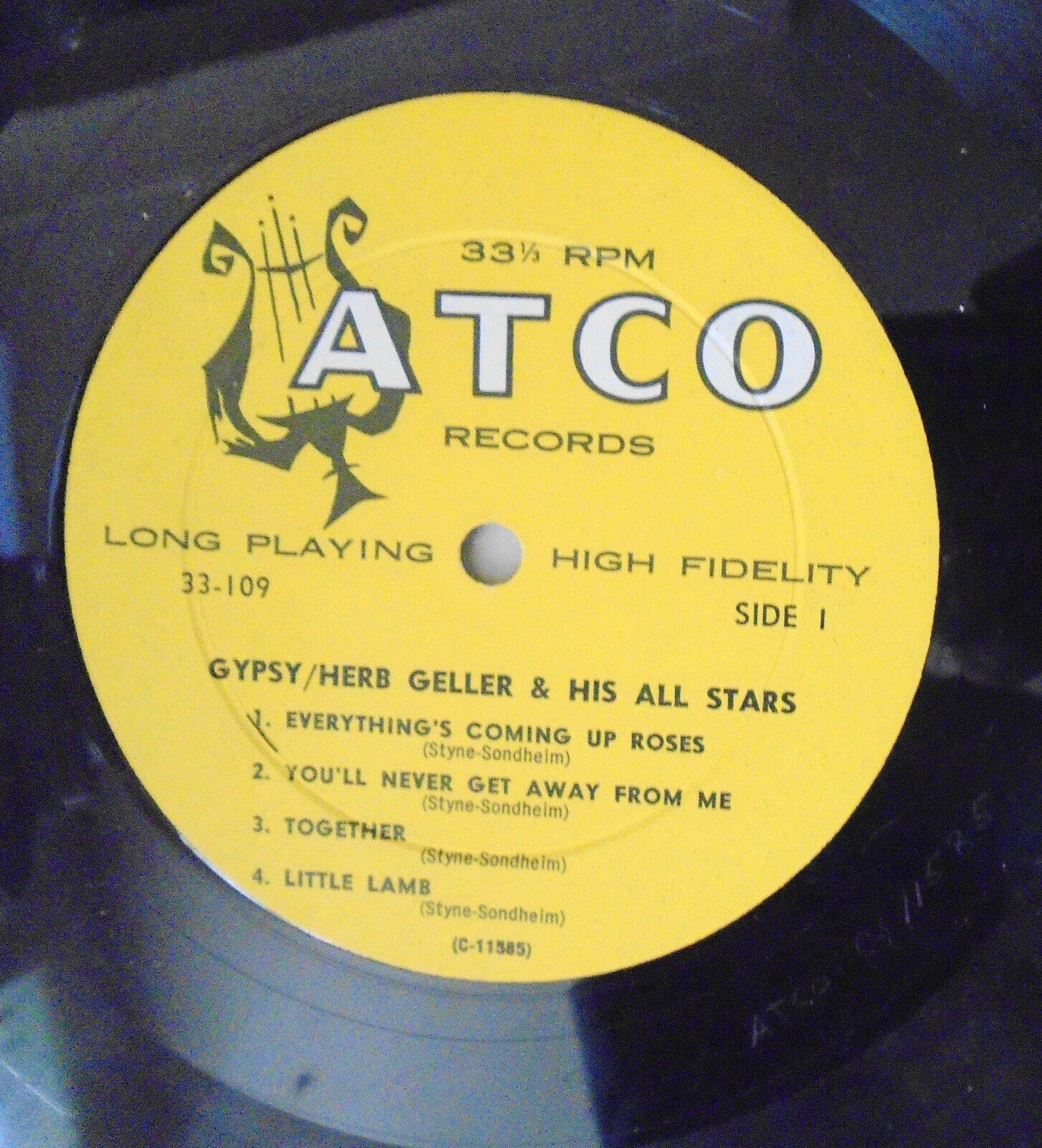 Gypsy:  Jule Styne & Stephen Sondheim's Music LP - Herb Geller And His All Stars