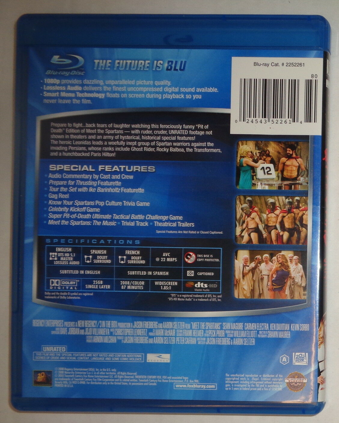 Meet the Spartans (Blu-ray Disc, 2008, Unrated Pit of Death Edition) - Like New