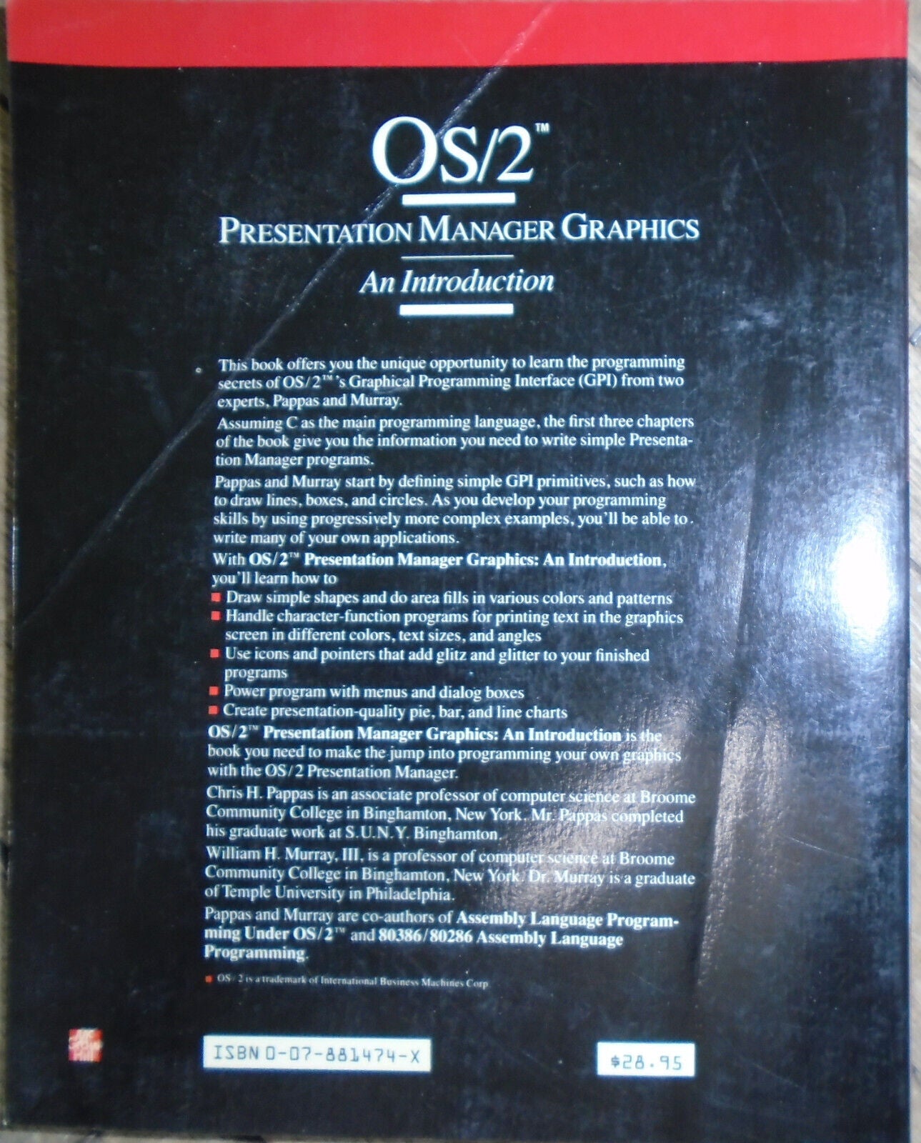 OS/2 presentation manager graphics : an introduction, by Chris Pappas; Wm Murray