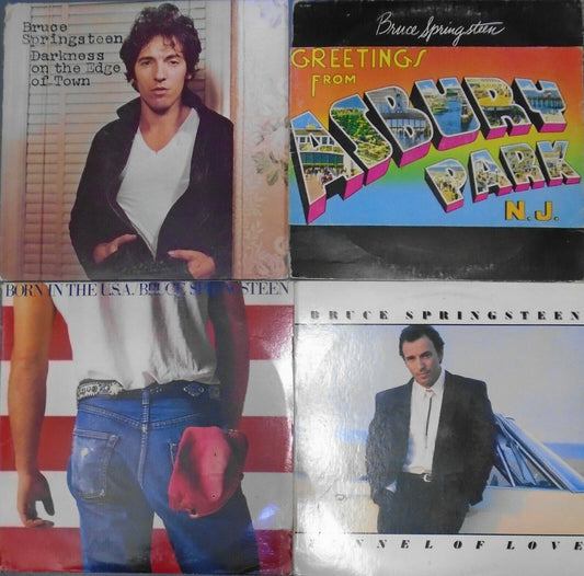 Bruce Springsteen 4 LP Lot : Darkness, Born in USA, Asbury Park, Tunnel of Love