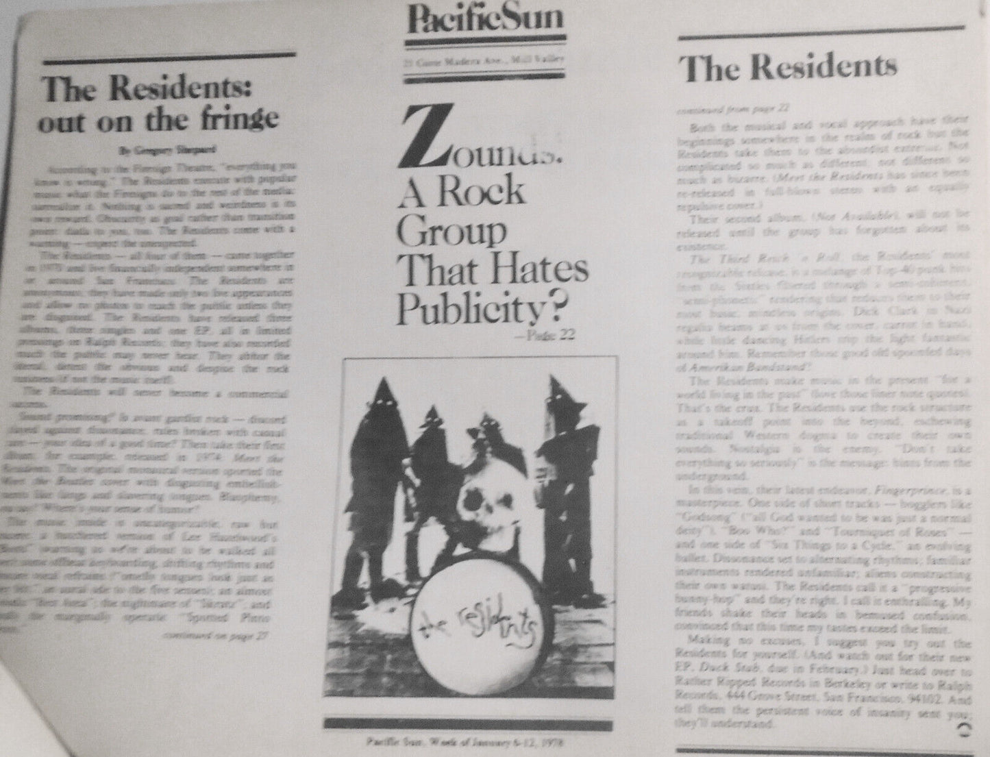 The Residents - 75 magazine articles 1978-1990