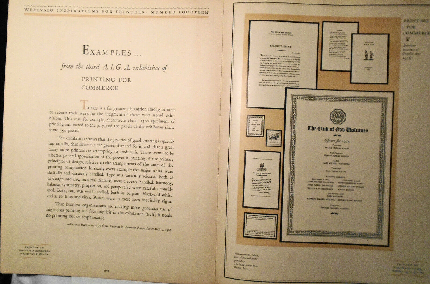 Westvaco Inspirations for Printers #14 (1926). Bruce Rogers, et al