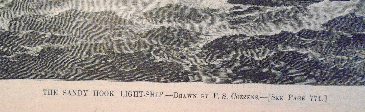 The Sandy Hook Light-ship. Harper's Weekly September, 1879.