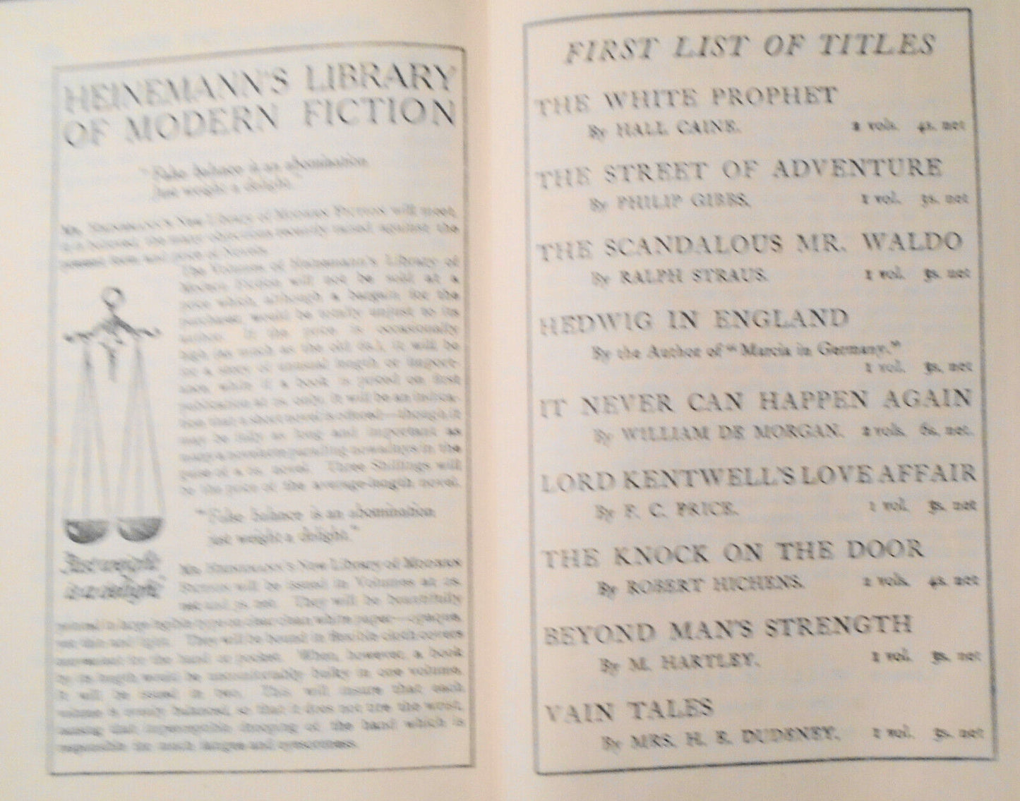 Hall Caine - The White Prophet - First edition 1909 + author SIGNED note - 2 Vol