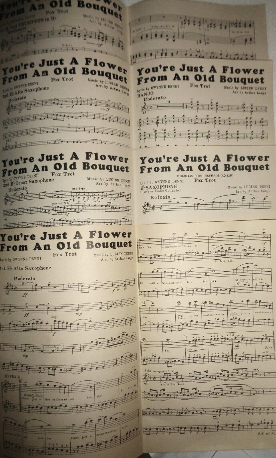 You're just a flower from an old bouquet, by Gwynne Denni - 1924 for orchestra